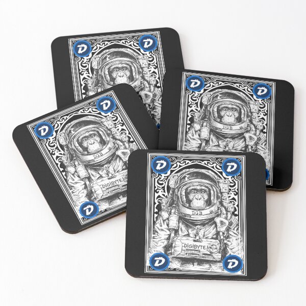 Item preview, Digibyte DGB Cryptocurrency Space Monkey Art designed and sold by Bitcoin-Fashion.