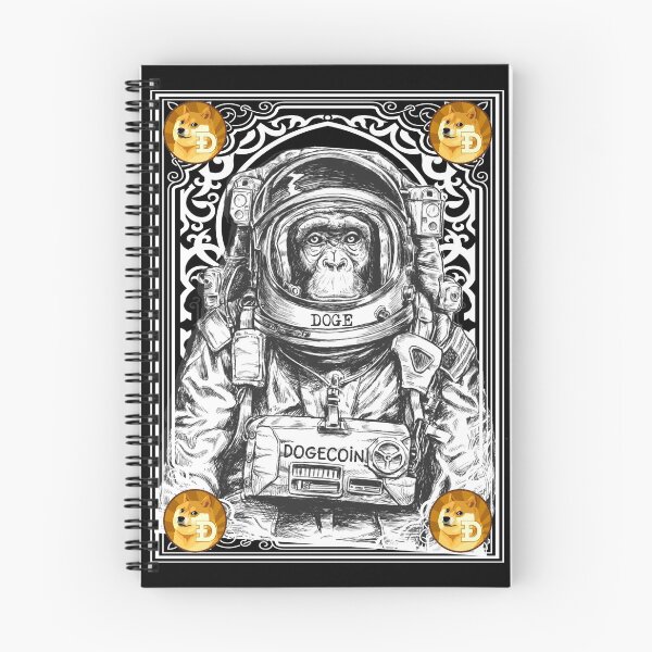 Item preview, Dogecoin DOGE Cryptocurrency Space Monkey Art designed and sold by Bitcoin-Fashion.