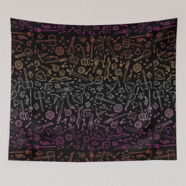 Item preview, DnD Pattern Lesbian Flag 2 designed and sold by Alexa Martin.