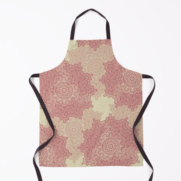 Item preview, Farrow Ball Skimmed Milk White and Lake Red Aztec Mandala Design 2 designed and sold by AuraTherapeia.