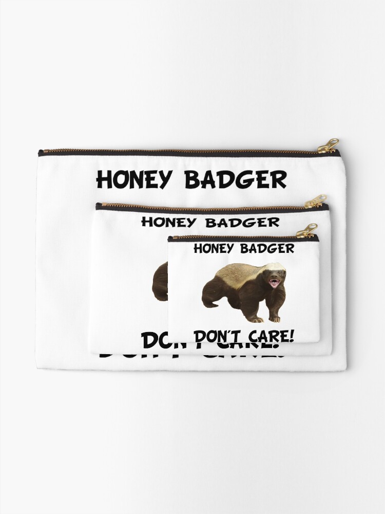 Alternate view of Honey Badger Don't Care Zipper Pouch