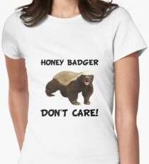 Camiseta entallada para mujer El tejón de miel no cuida