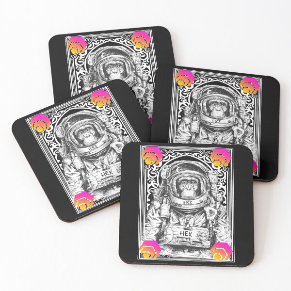 Item preview, HEX Cryptocurrency Space Monkey Art designed and sold by Bitcoin-Fashion.