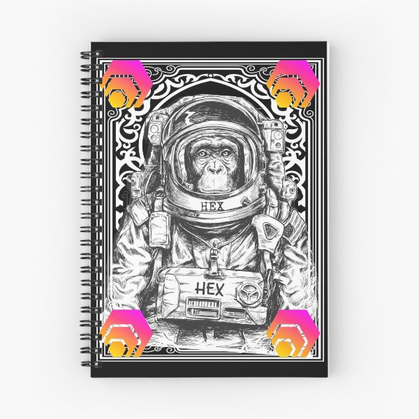 Item preview, HEX Cryptocurrency Space Monkey Art designed and sold by Bitcoin-Fashion.