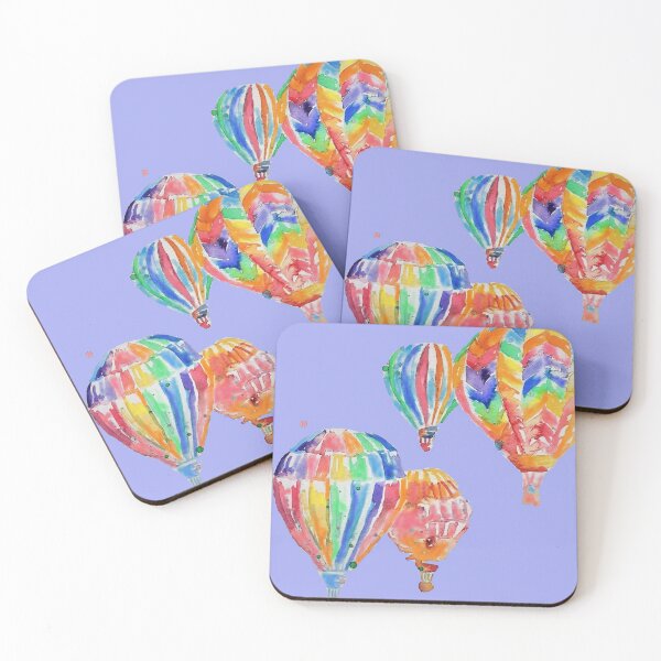Item preview, Hot Air Balloon Watercolor Painting on Lavender Purple Balloons designed and sold by Sarah  Rajkotwala.