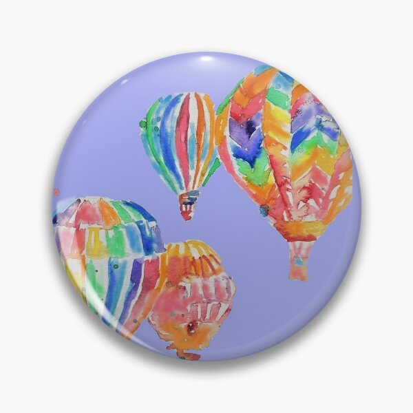 Item preview, Hot Air Balloon Watercolor Painting on Lavender Purple Balloons designed and sold by Sarah  Rajkotwala.