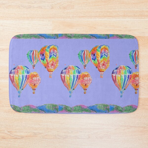Item preview, Hot Air Balloon Watercolor Painting on Lavender Purple Balloons designed and sold by Sarah  Rajkotwala.