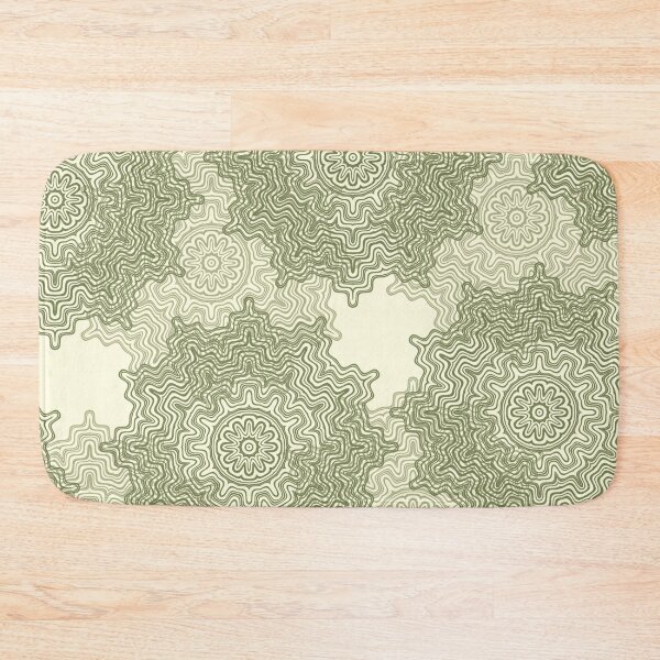 Item preview, Farrow Ball Snow White and Sap Green Aztec Mandala Design 2 designed and sold by AuraTherapeia.