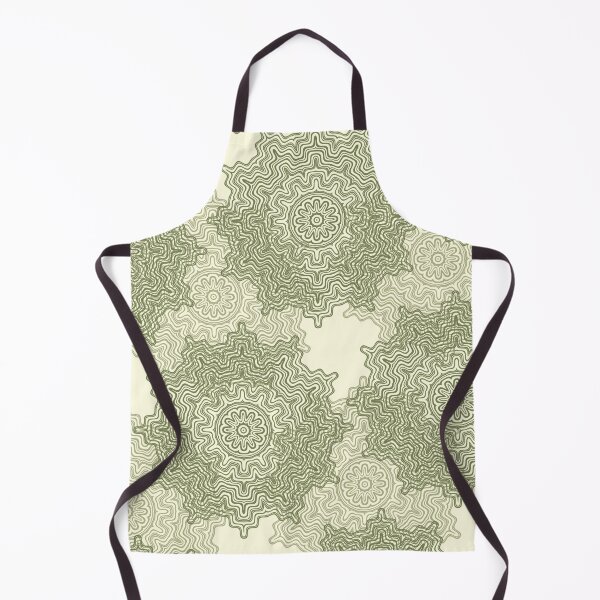 Item preview, Farrow Ball Snow White and Sap Green Aztec Mandala Design 2 designed and sold by AuraTherapeia.