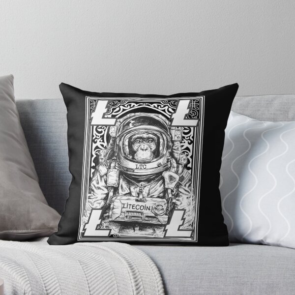 Item preview, Litecoin LTC Cryptocurrency Space Monkey Art designed and sold by Bitcoin-Fashion.