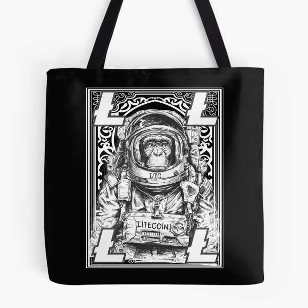 Item preview, Litecoin LTC Cryptocurrency Space Monkey Art designed and sold by Bitcoin-Fashion.