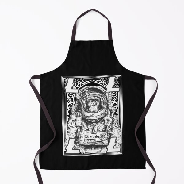 Item preview, Litecoin LTC Cryptocurrency Space Monkey Art designed and sold by Bitcoin-Fashion.