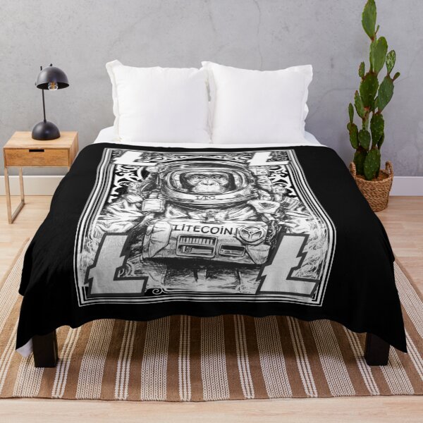 Item preview, Litecoin LTC Cryptocurrency Space Monkey Art designed and sold by Bitcoin-Fashion.
