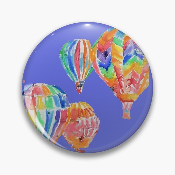 Item preview, Hot Air Balloon Watercolor Painting on Purple Balloons designed and sold by Sarah  Rajkotwala.