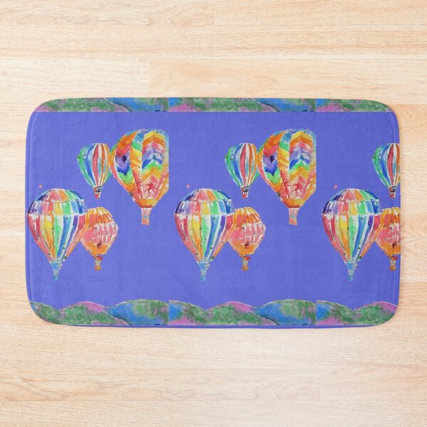 Item preview, Hot Air Balloon Watercolor Painting on Purple Balloons designed and sold by Sarah  Rajkotwala.