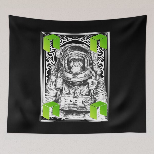 Item preview, NEO Cryptocurrency Space Monkey Art designed and sold by Bitcoin-Fashion.