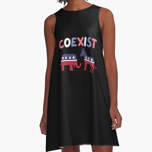 Coexist - Political Parties A-Line Dress