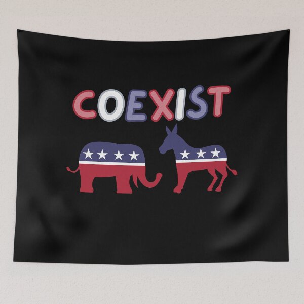 Item preview, Coexist - Political Parties designed and sold by StephenMollie.