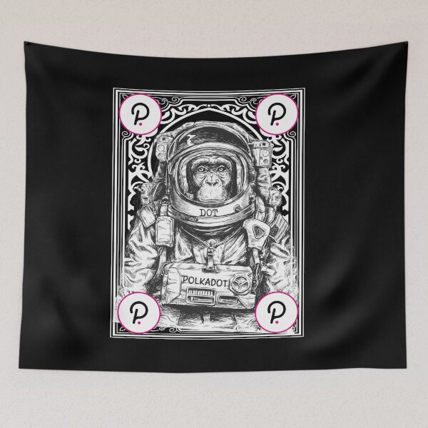 Item preview, Polkadot DOT Cryptocurrency Space Monkey Art designed and sold by Bitcoin-Fashion.