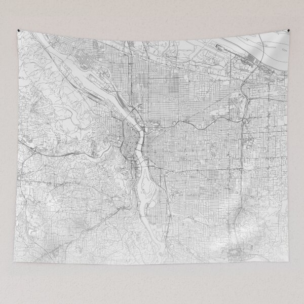 Item preview, Portland Map, Art Print By LandSartprints designed and sold by LandSartprints.