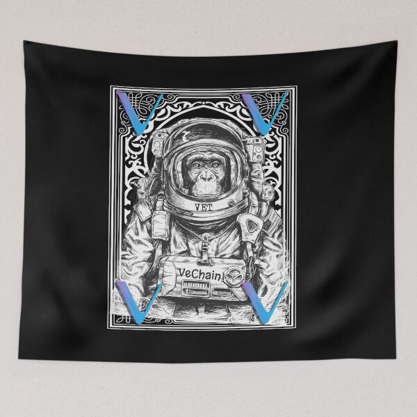 Item preview, VeChain VET Cryptocurrency Space Monkey Art designed and sold by Bitcoin-Fashion.