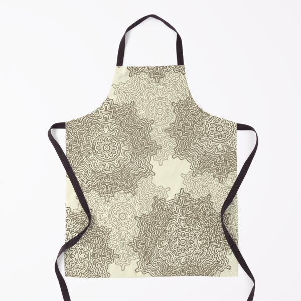 Item preview, Farrow Ball Snow White and Broccoli Brown Aztec Mandala Design 2 designed and sold by AuraTherapeia.