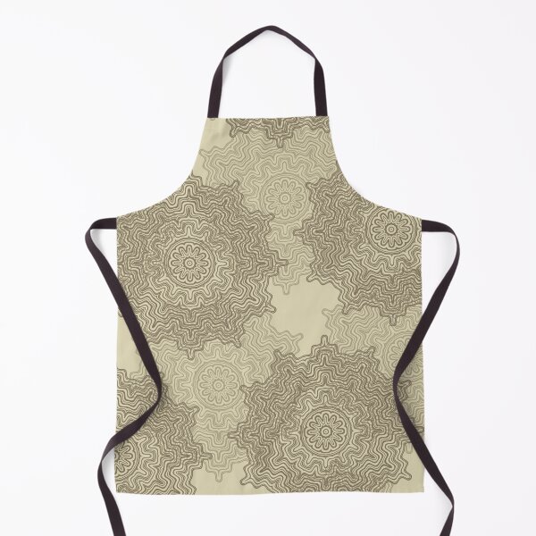 Item preview, Farrow Ball Skimmed Milk White with Broccoli Brown Aztec Mandala Design 2 designed and sold by AuraTherapeia.
