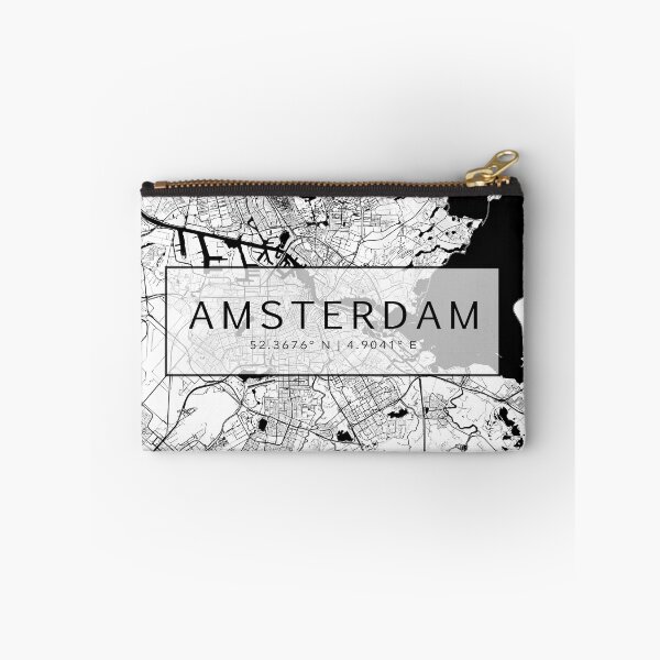 Item preview, Amsterdam Netherlands Modern Street Map With Co-ordinates designed and sold by RossWilson12.