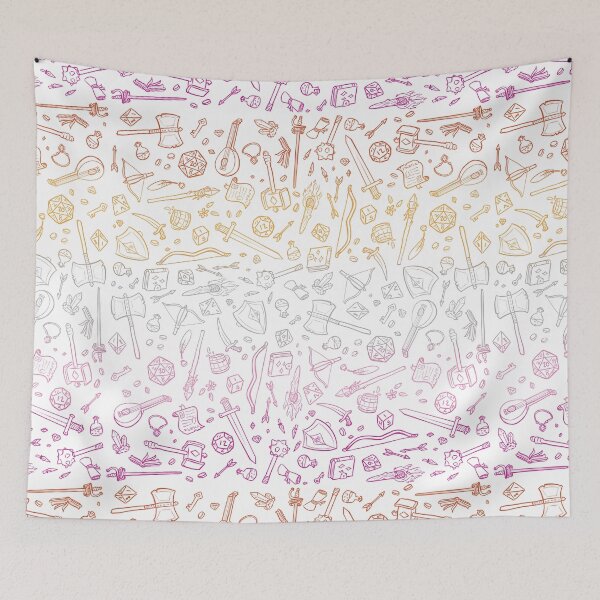 Item preview, DnD Pattern Lesbian Flag designed and sold by Alexa Martin.