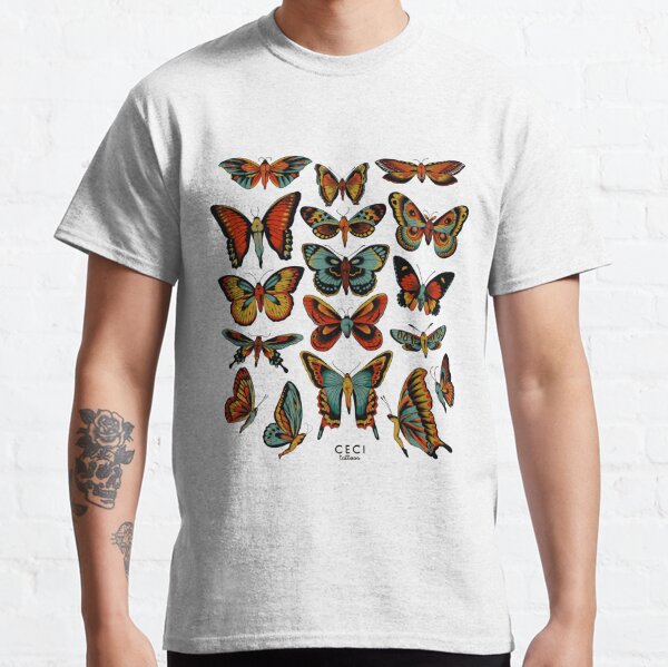 Discover Butterflies traditional tattoo flash | Classic T-Shirt