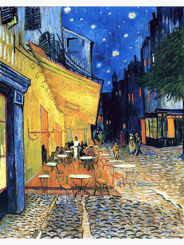 Discover Vincent van Gogh The Cafe Terrace on the Place de Forum in Arles at Nigh Sticker
