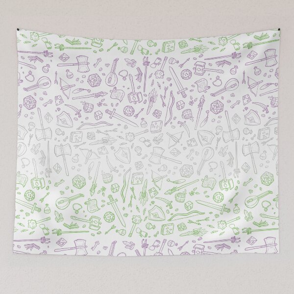 Item preview, DnD Pattern Genderqueer Flag designed and sold by Alexa Martin.
