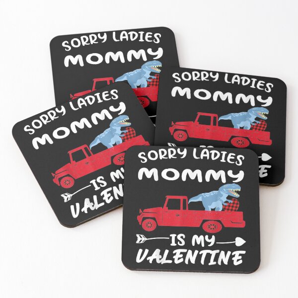 Item preview, Sorry Ladies Mommy Is My Valentine Dinosaur Red Plaid Truck designed and sold by shirleyfinley.