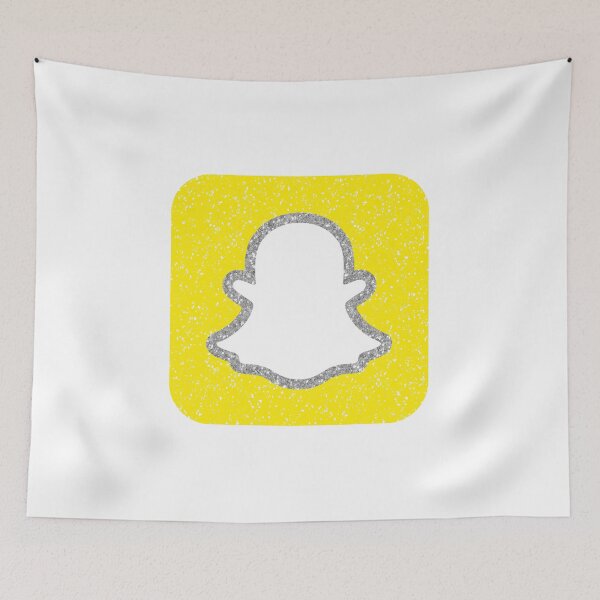 Item preview, glitter snapchat logo designed and sold by designsbysamantha.