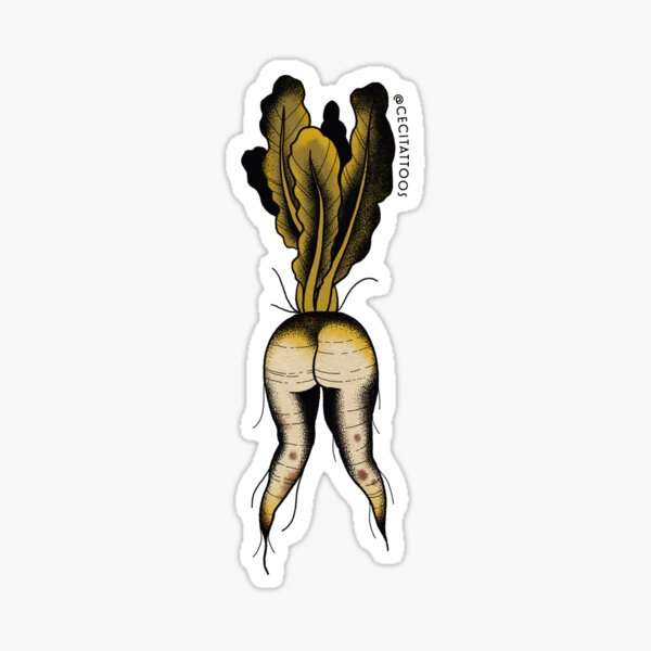 Sexy daikon tattoo flash Sticker