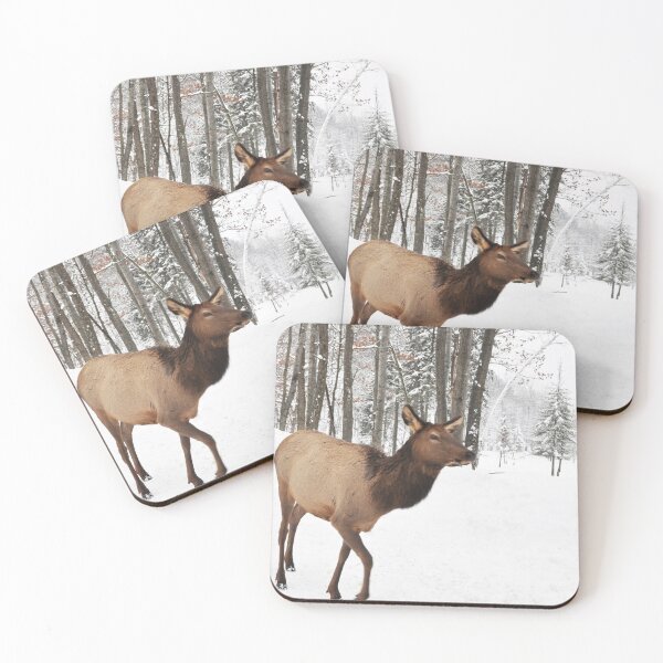 Item preview, Winter scenery of a female elk... designed and sold by Poete100.