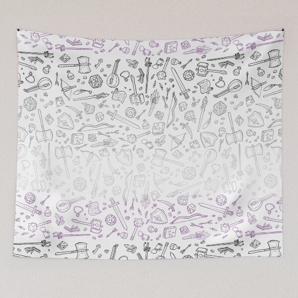 Item preview, DnD Pattern Asexual Flag designed and sold by Alexa Martin.