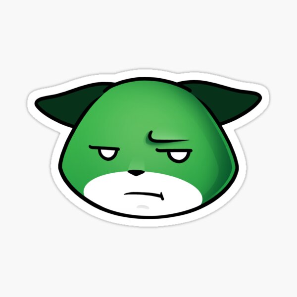 Conflicted Green Fox Sticker