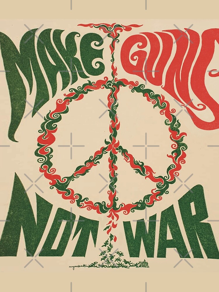 Thumbnail 3 of 3, Scarf, Make Guns Not War designed and sold by Anonymousbtb.