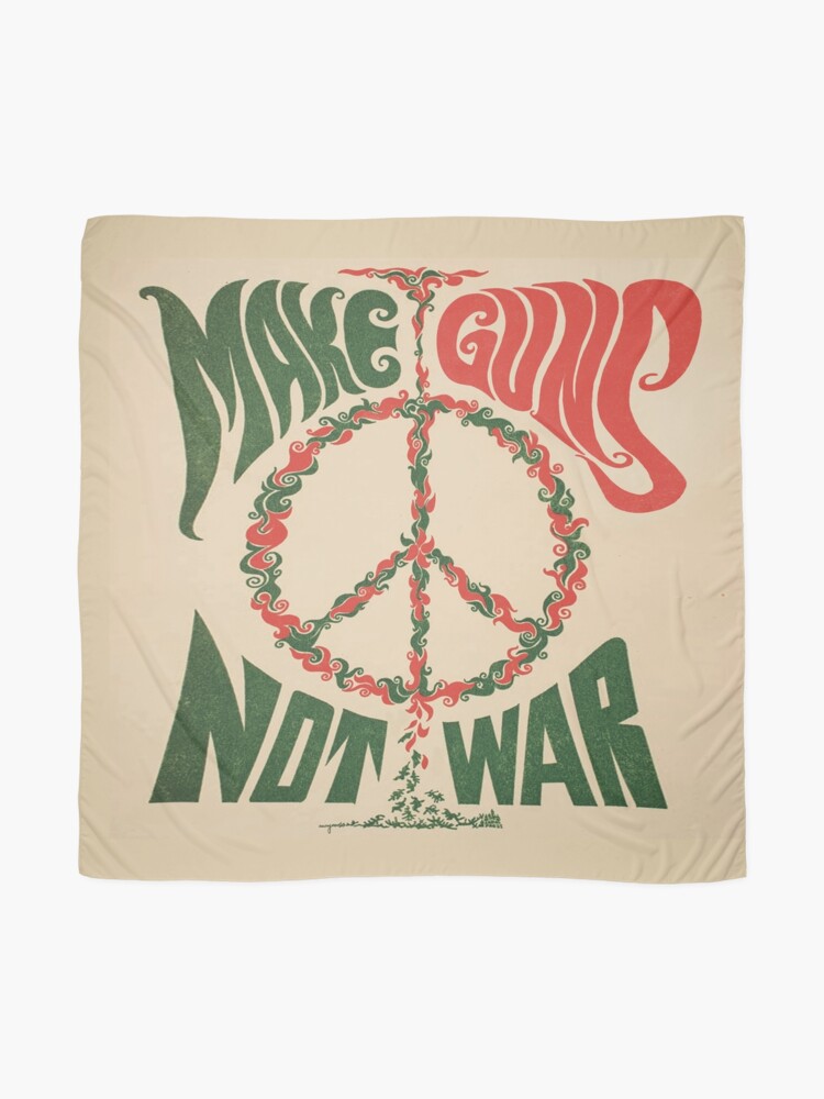 Thumbnail 2 of 3, Scarf, Make Guns Not War designed and sold by Anonymousbtb.