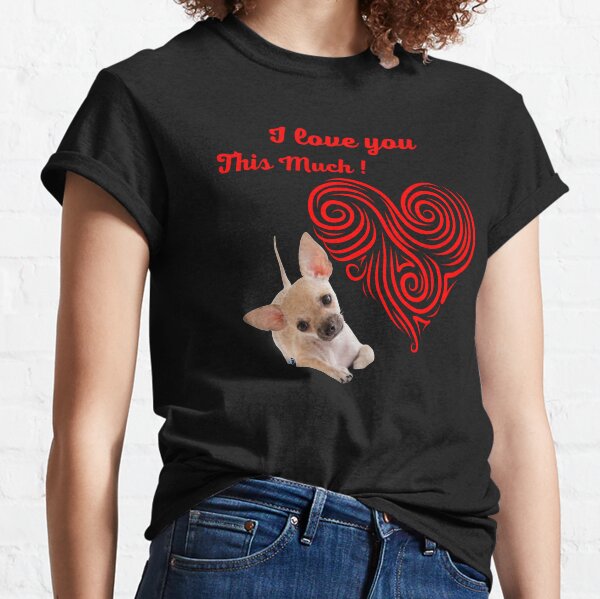 I love you this much with red spiral heart Classic T-Shirt