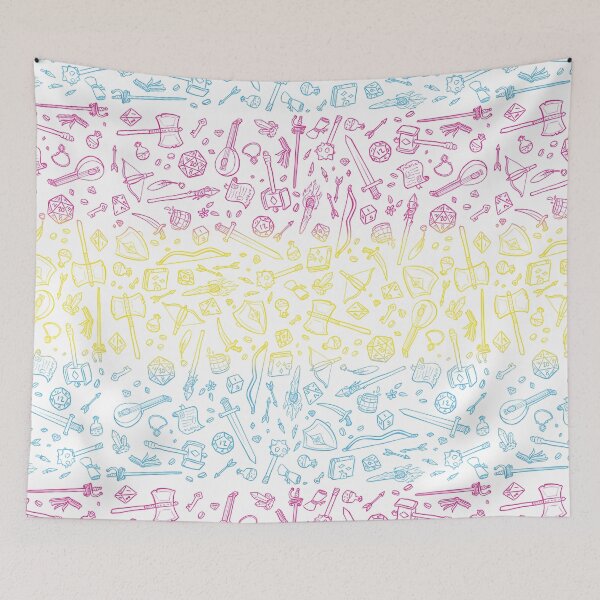 Item preview, DnD Pattern Pansexual Flag designed and sold by Alexa Martin.