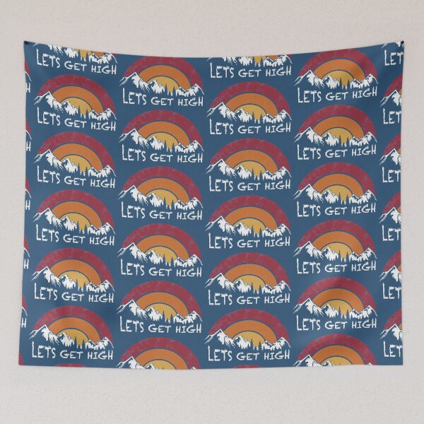 Item preview, Retro Lets Get High Funny adventure Mountain Hiking  designed and sold by shantiru.