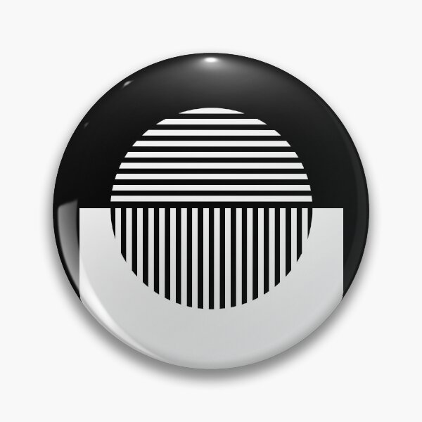 Item preview, White, minimalist, geometric striped circle. designed and sold by PandaAvenue.
