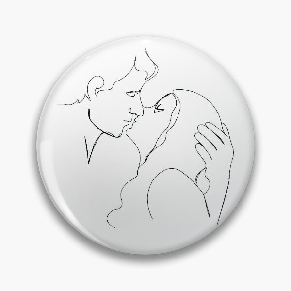 Item preview, Lovers Holding Each Other Line Art designed and sold by NaurinDin.
