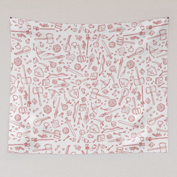 Item preview, DnD Pattern Red designed and sold by Alexa Martin.