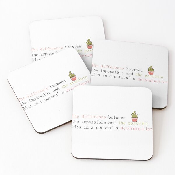 Item preview, The difference between the impossible and the possible lies in a person’s determination : Inspirational Quote / gift idea Sweet birthday / Birthday Gift  designed and sold by Badrart.