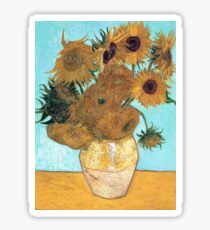 Vincent van Gogh - Stillleben - Vase mit zwölf Sonnenblumen Sticker
