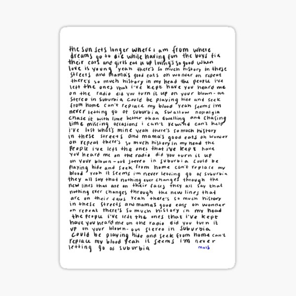 TROYE SIVAN SUBURUBIA Sticker