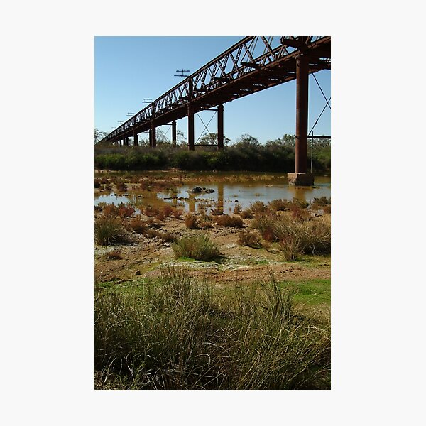 Joe Mortelliti Gallery - Ruins of a railway bridge, Old Ghan Railway, South Australia. Photographic Print
